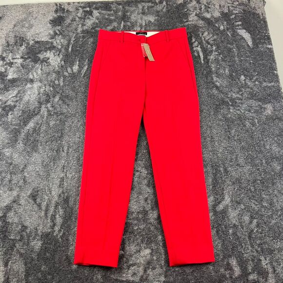 J. Crew High-Rise Cameron Pant Four-Season Stretch Ripe Cherry 6 Sold Out NWT - Picture 1 of 11